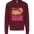 Kawaii Red Panda Japanese Cute Kids Sweatshirt Jumper Maroon