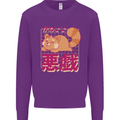 Kawaii Red Panda Japanese Cute Kids Sweatshirt Jumper Purple