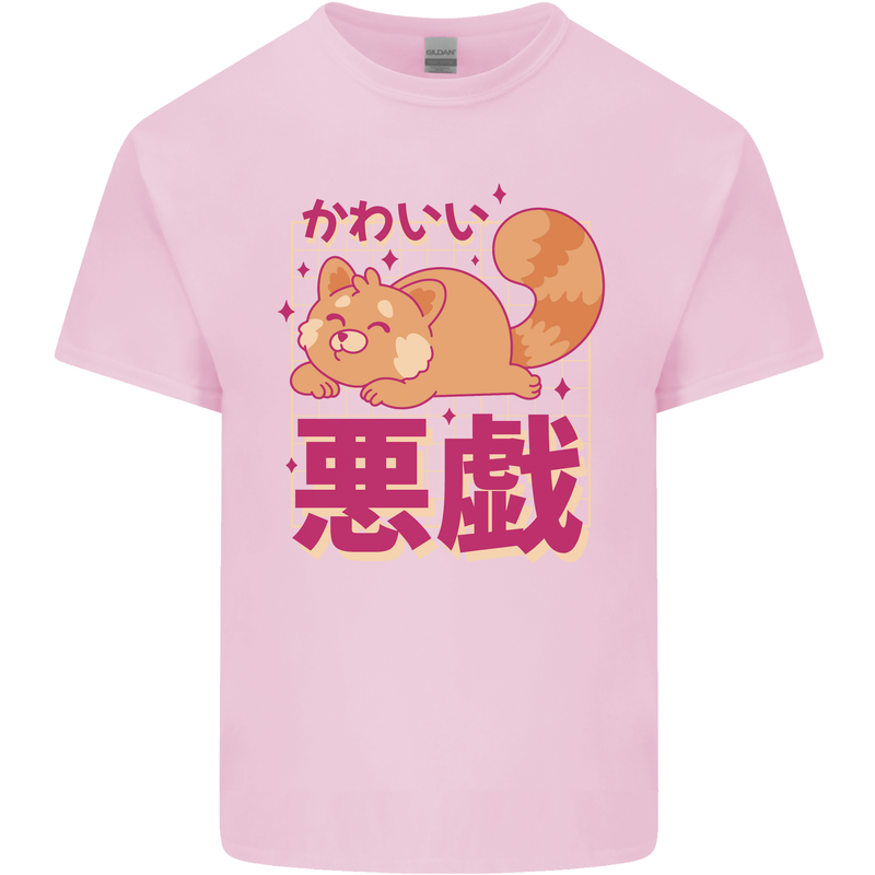 Kawaii Red Panda Japanese Cute Kids T-Shirt Childrens Light Pink