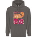 Kawaii Red Panda Japanese Cute Mens 80% Cotton Hoodie Charcoal