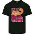 Kawaii Red Panda Japanese Cute Mens Cotton T-Shirt Tee Top Black