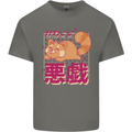 Kawaii Red Panda Japanese Cute Mens Cotton T-Shirt Tee Top Charcoal