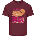 Kawaii Red Panda Japanese Cute Mens Cotton T-Shirt Tee Top Maroon