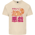 Kawaii Red Panda Japanese Cute Mens Cotton T-Shirt Tee Top Natural