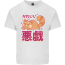 Kawaii Red Panda Japanese Cute Mens Cotton T-Shirt Tee Top White