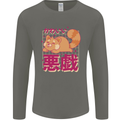 Kawaii Red Panda Japanese Cute Mens Long Sleeve T-Shirt Charcoal