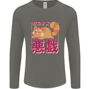 Kawaii Red Panda Japanese Cute Mens Long Sleeve T-Shirt Charcoal