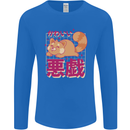 Kawaii Red Panda Japanese Cute Mens Long Sleeve T-Shirt Royal Blue