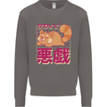 Kawaii Red Panda Japanese Cute Mens Sweatshirt Jumper Charcoal