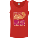 Kawaii Red Panda Japanese Cute Mens Vest Tank Top Red
