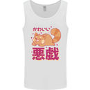 Kawaii Red Panda Japanese Cute Mens Vest Tank Top White