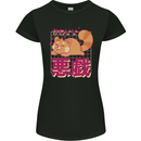 Kawaii Red Panda Japanese Cute Womens Petite Cut T-Shirt Black