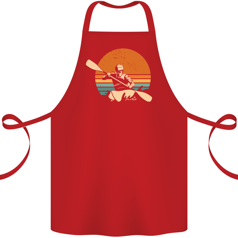 Kayak Kayaking Canoe Canoeing Water Sports Cotton Apron 100% Organic Red