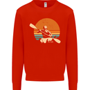 Kayak Kayaking Canoe Canoeing Water Sports Kids Sweatshirt Jumper Bright Red