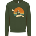 Kayak Kayaking Canoe Canoeing Water Sports Kids Sweatshirt Jumper Forest Green