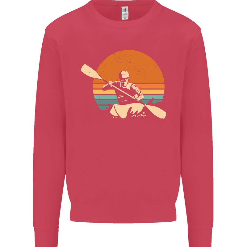 Kayak Kayaking Canoe Canoeing Water Sports Kids Sweatshirt Jumper Heliconia
