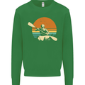 Kayak Kayaking Canoe Canoeing Water Sports Kids Sweatshirt Jumper Irish Green
