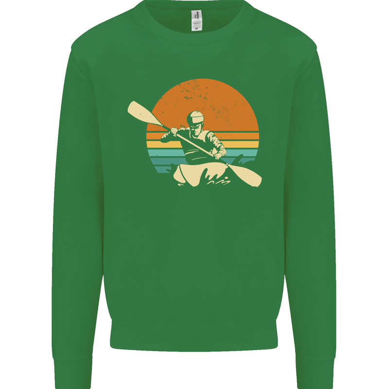 Kayak Kayaking Canoe Canoeing Water Sports Kids Sweatshirt Jumper Irish Green