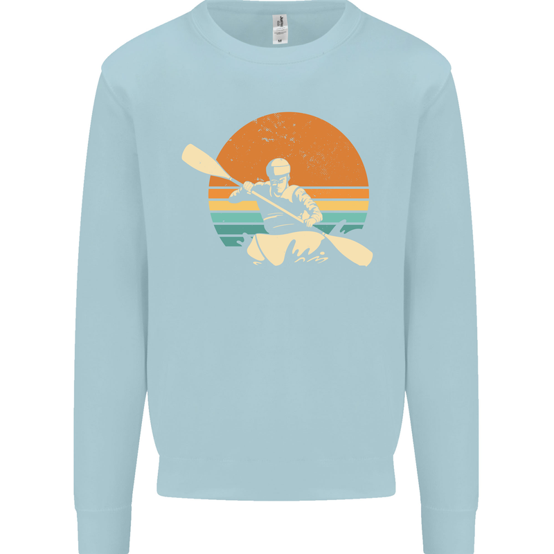 Kayak Kayaking Canoe Canoeing Water Sports Kids Sweatshirt Jumper Light Blue