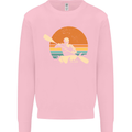 Kayak Kayaking Canoe Canoeing Water Sports Kids Sweatshirt Jumper Light Pink