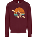 Kayak Kayaking Canoe Canoeing Water Sports Kids Sweatshirt Jumper Maroon