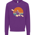 Kayak Kayaking Canoe Canoeing Water Sports Kids Sweatshirt Jumper Purple