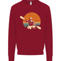 Kayak Kayaking Canoe Canoeing Water Sports Kids Sweatshirt Jumper Red