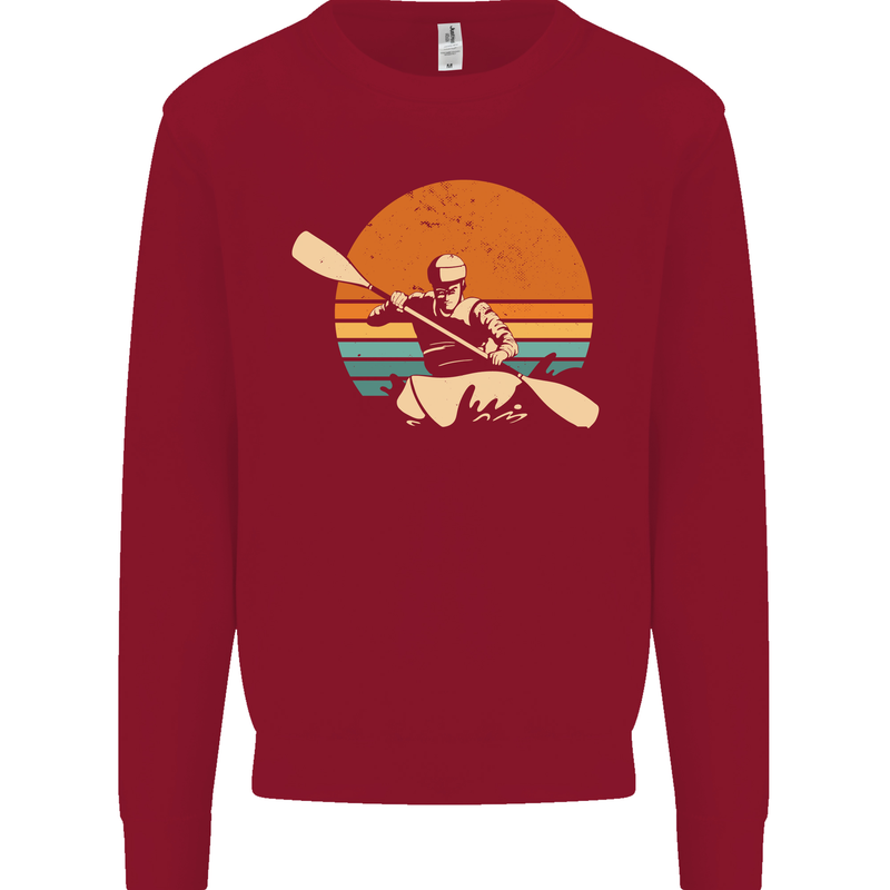 Kayak Kayaking Canoe Canoeing Water Sports Kids Sweatshirt Jumper Red