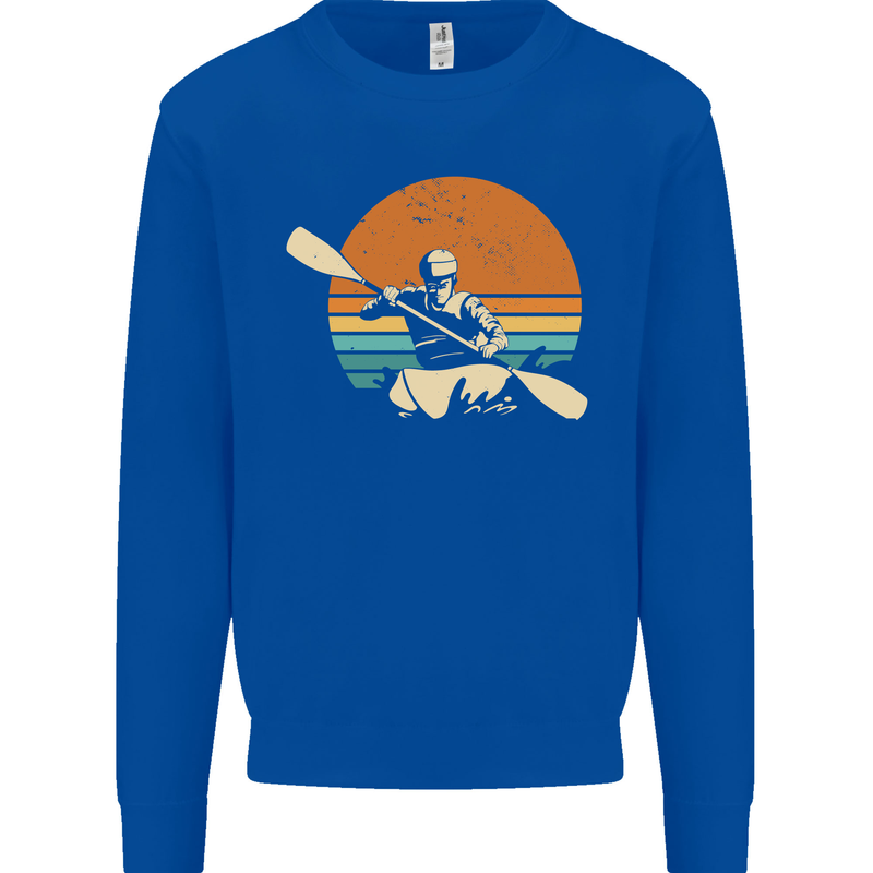 Kayak Kayaking Canoe Canoeing Water Sports Kids Sweatshirt Jumper Royal Blue