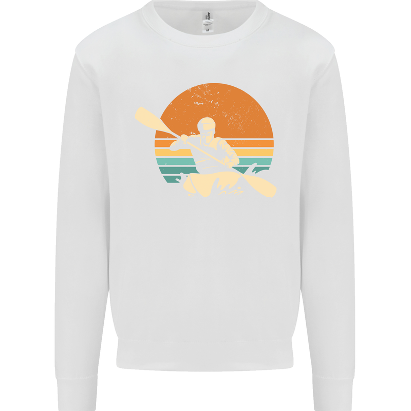 Kayak Kayaking Canoe Canoeing Water Sports Kids Sweatshirt Jumper White