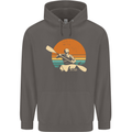 Kayak Kayaking Canoe Canoeing Water Sports Mens 80% Cotton Hoodie Charcoal