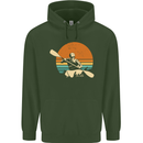 Kayak Kayaking Canoe Canoeing Water Sports Mens 80% Cotton Hoodie Forest Green