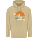 Kayak Kayaking Canoe Canoeing Water Sports Mens 80% Cotton Hoodie Sand