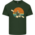 Kayak Kayaking Canoe Canoeing Water Sports Mens Cotton T-Shirt Tee Top Forest Green