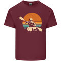 Kayak Kayaking Canoe Canoeing Water Sports Mens Cotton T-Shirt Tee Top Maroon