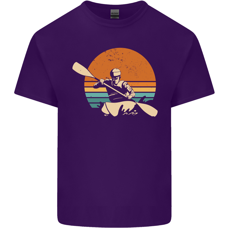 Kayak Kayaking Canoe Canoeing Water Sports Mens Cotton T-Shirt Tee Top Purple