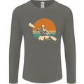 Kayak Kayaking Canoe Canoeing Water Sports Mens Long Sleeve T-Shirt Charcoal