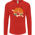 Kayak Kayaking Canoe Canoeing Water Sports Mens Long Sleeve T-Shirt Red