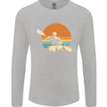 Kayak Kayaking Canoe Canoeing Water Sports Mens Long Sleeve T-Shirt Sports Grey