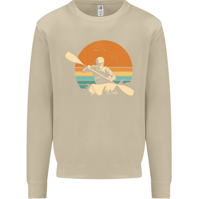 Kayak Kayaking Canoe Canoeing Water Sports Mens Sweatshirt Jumper Sand