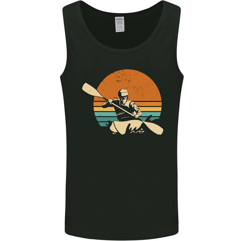 Kayak Kayaking Canoe Canoeing Water Sports Mens Vest Tank Top Black