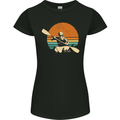 Kayak Kayaking Canoe Canoeing Water Sports Womens Petite Cut T-Shirt Black