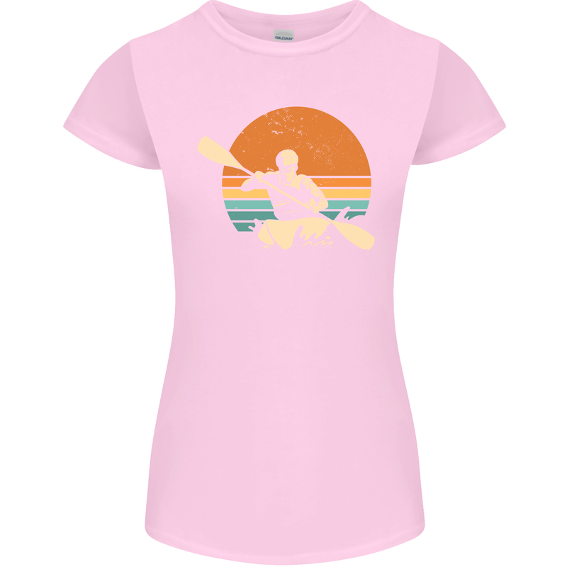 Kayak Kayaking Canoe Canoeing Water Sports Womens Petite Cut T-Shirt Light Pink