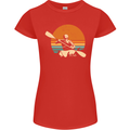 Kayak Kayaking Canoe Canoeing Water Sports Womens Petite Cut T-Shirt Red