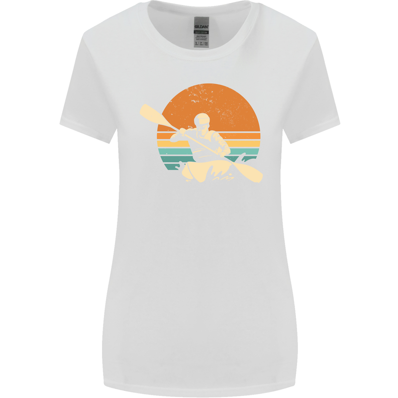 Kayak Kayaking Canoe Canoeing Water Sports Womens Wider Cut T-Shirt White