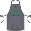 Keep Calm & Shamrocks St. Patrick's Day Cotton Apron 100% Organic Steel