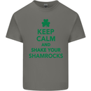 Keep Calm & Shamrocks St. Patrick's Day Kids T-Shirt Childrens Charcoal