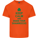 Keep Calm & Shamrocks St. Patrick's Day Kids T-Shirt Childrens Orange