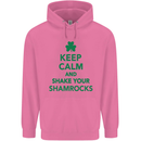 Keep Calm & Shamrocks St. Patrick's Day Mens 80% Cotton Hoodie Azelea