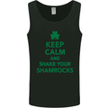 Keep Calm & Shamrocks St. Patrick's Day Mens Vest Tank Top Black